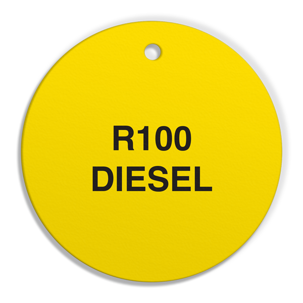 FT134 CPPI R100 DIESEL Fuel Identification Tags (2.56 in Diameter Circle) 250 /pkg