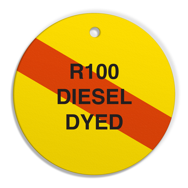 FT135 CPPI R100 DIESEL DYED Fuel Identification Tags (2.56 in Diameter Circle) 250 /pkg