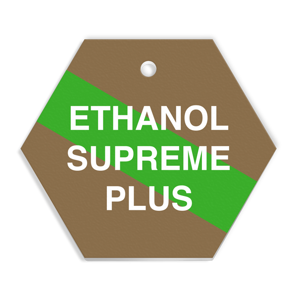 FT136 CPPI ETHANOL SUPREME PLUS Tag(2.56 in Hexagon) 250 /pkg