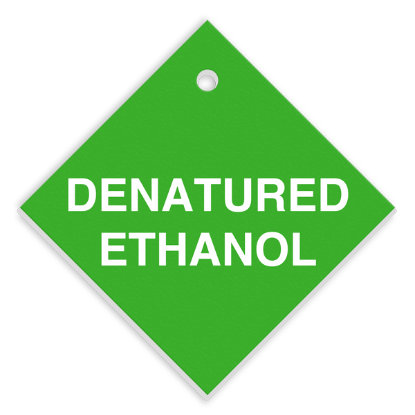 FT137 CPPI DENATURED ETHANOL Fuel Identification Tags (1.97 in Diamond) 250 /pkg