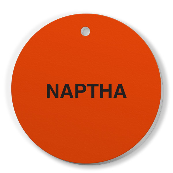 FT138 CPPI NAPTHA Fuel Identification Tags (2.56 in Diameter Circle) 250 /pkg