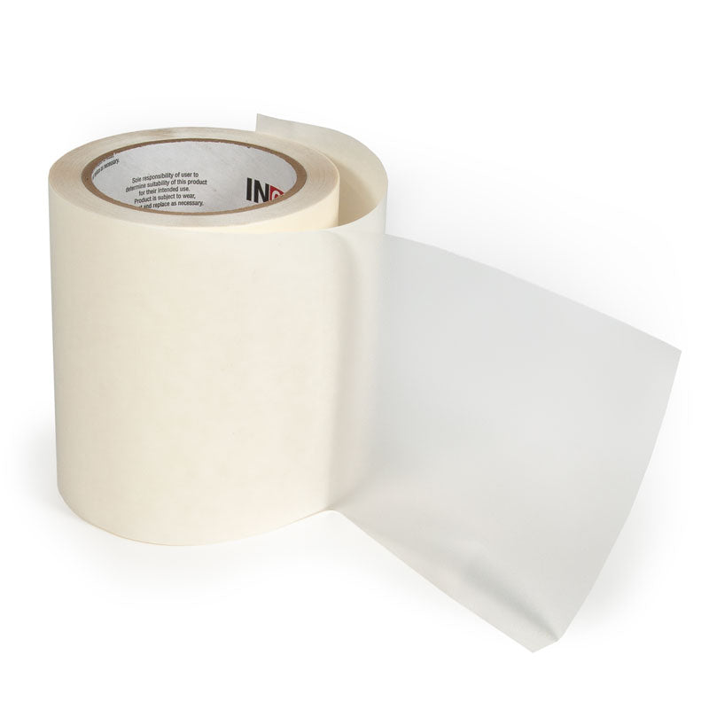 FTL300 Clear Protective Overlaminate Adhesive Slip-Resistant Tape (3 in x 54 ft) being applied over a yellow floor marking tape