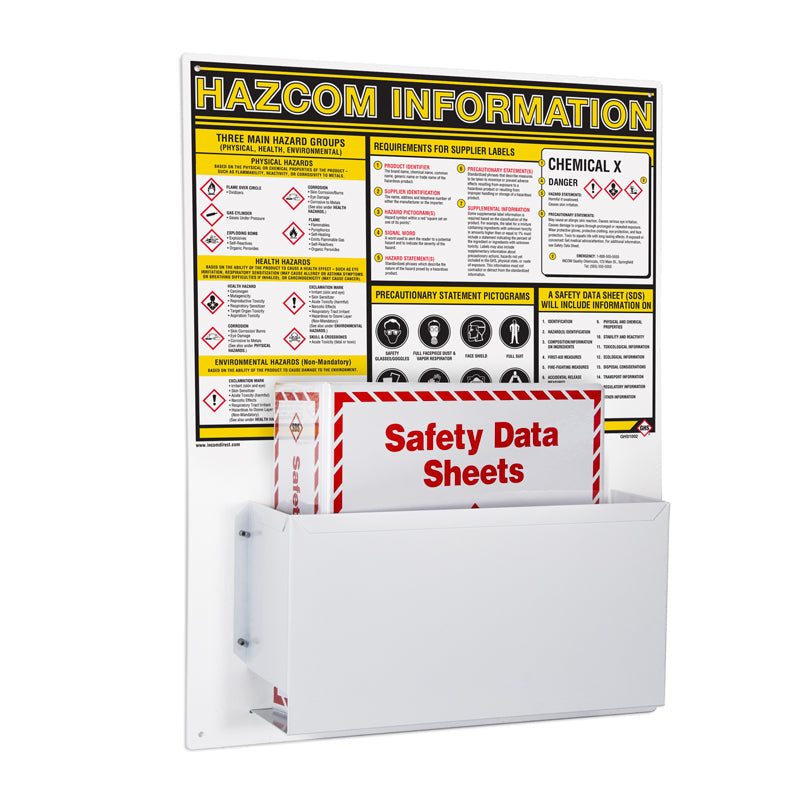 GHS1002 18 in x 24 in GHS HAZMAT Information Station with Binder(s)