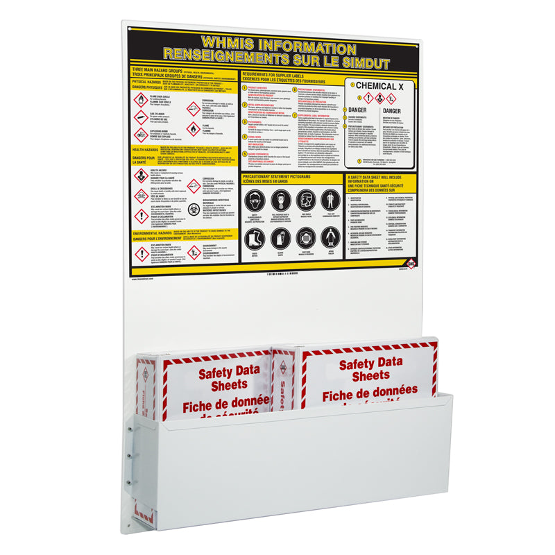 GHS1019 24 in x 36 in GHS WHMIS Bilingual English/French Information Station with Binder(s)