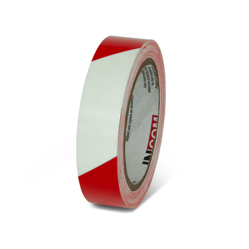 GT130RD Glow/Red Stripe Glow-in-the-Dark Phololuminescent Adhesive Safety Tape (1 in x 30 ft)