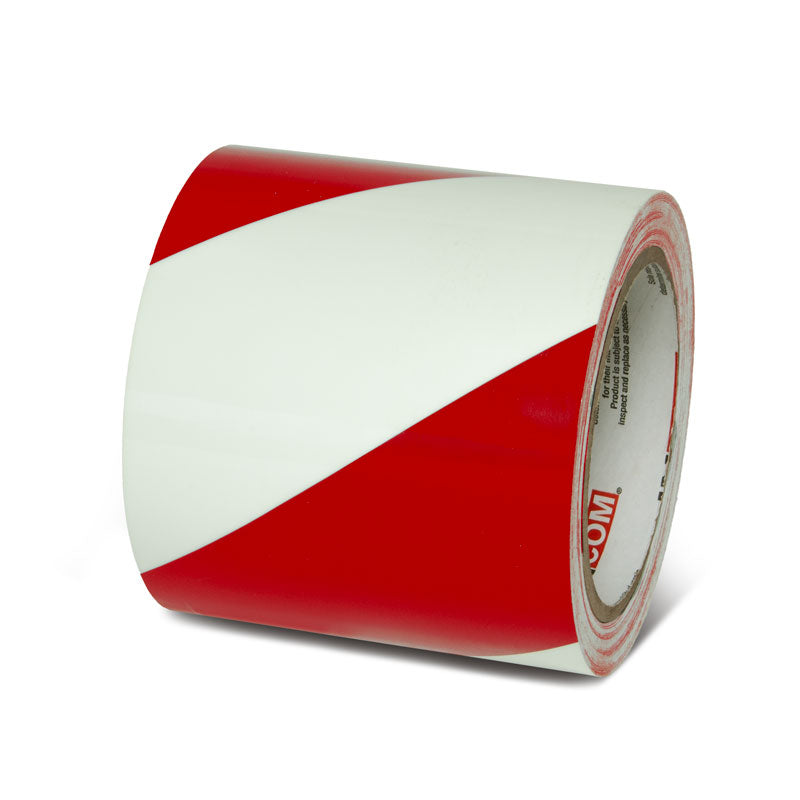 GT430RD Glow/Red Stripe Glow-in-the-Dark Phololuminescent Adhesive Safety Tape (4 in x 30 ft)