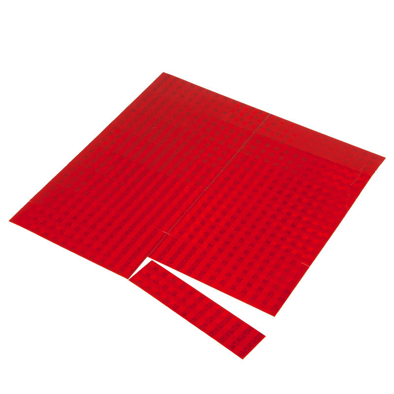 HHD920RD Red Prismatic Engineer Grade Hard Hat Adhesive Reflector Decals (16 /pkg) 1 in x 4 in