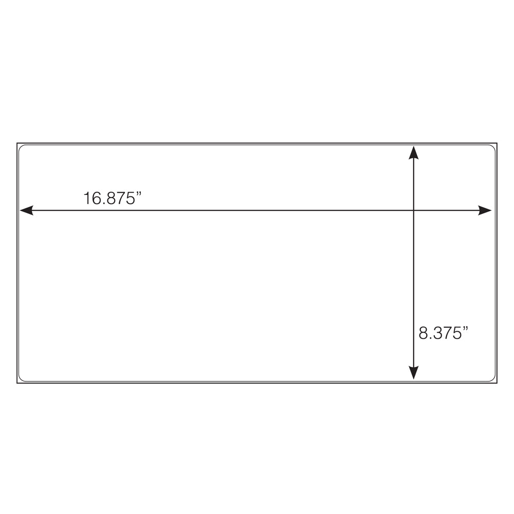 LBL2500DCV Blank VynMark™ Adhesive Printable Supplier Laser Labels 8.5 in x 17 in Rounded Corners