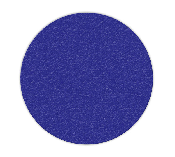 Blue  6 in Circle 5S/Lean Textured Anti-Slip Grip Adhesive Warehouse Floor and Position Markers (25 /pkg)