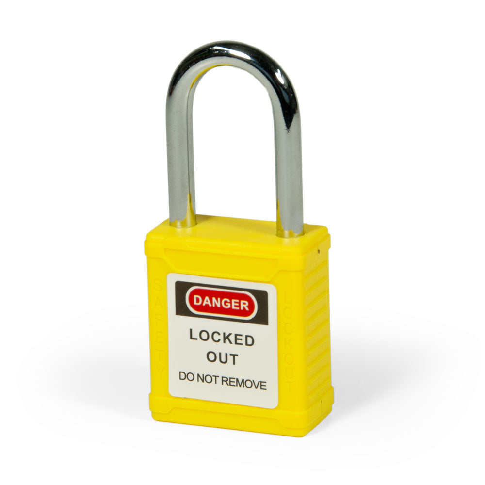 LT100KAYL Steel LOTO Lock (Keyed Alike) Yellow 