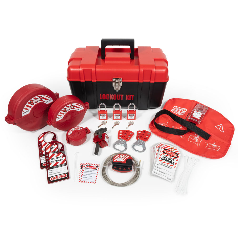 LT260KIT Lockout/Tagout Portable Tool Box (Large) with Accessories