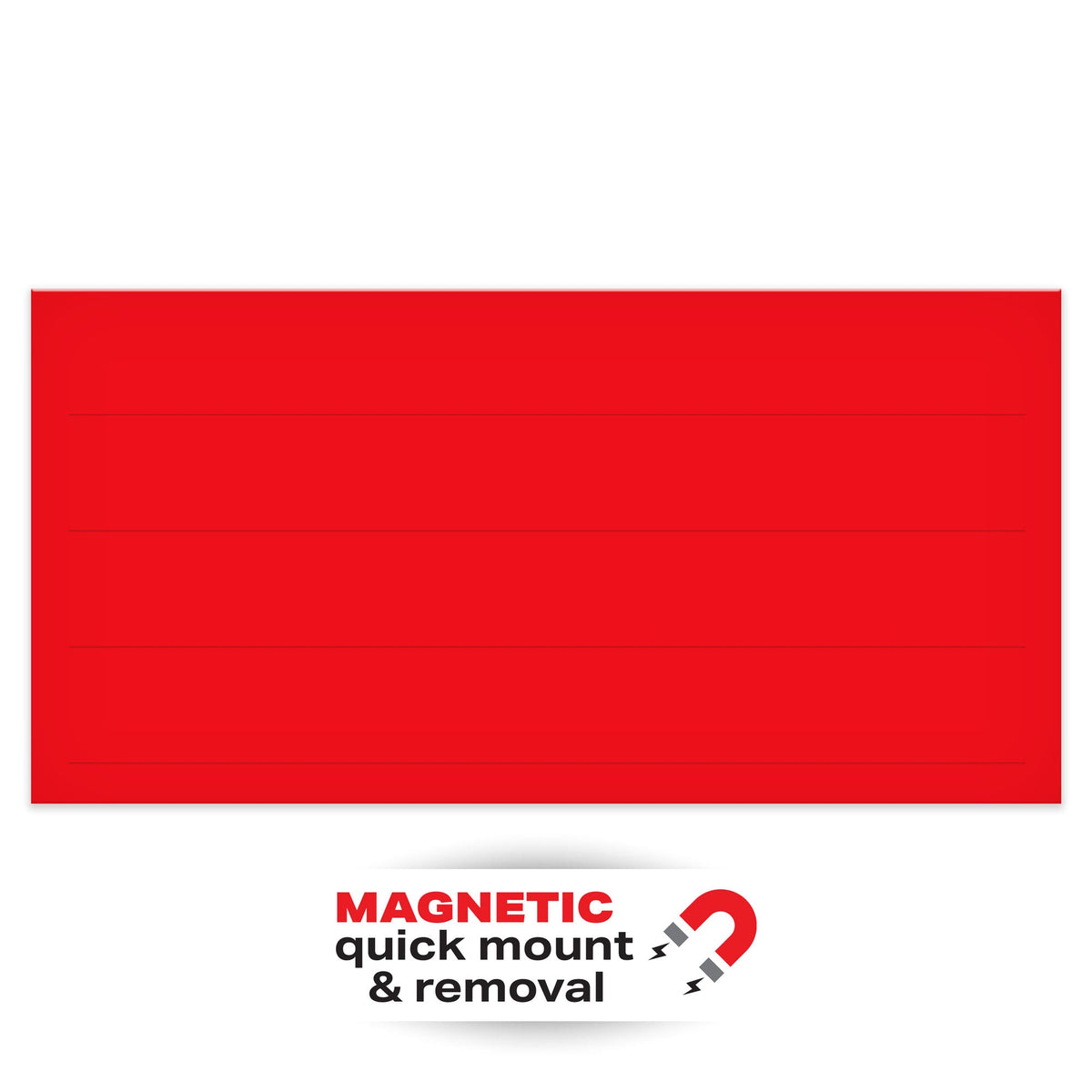MAG24R Blank Dry Erase Write-On Reusable Magnetic Warehouse Racking labels (2" x 4") 100 /pkg Red