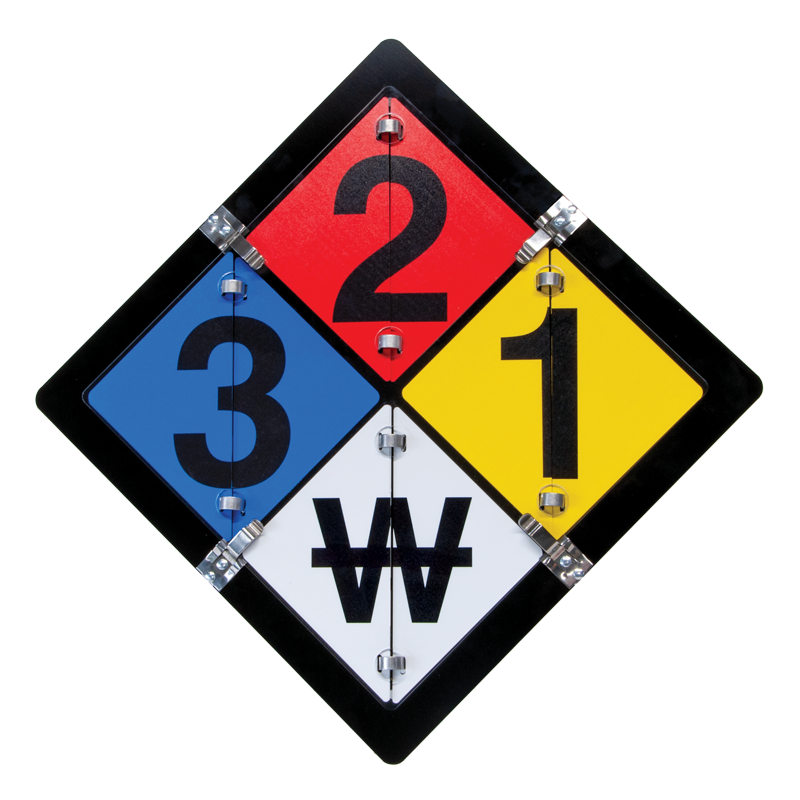 NFPA3000 Aluminum NFPA Diamond Ident-O-Flip™ Sign