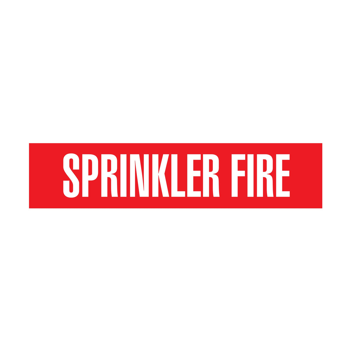 PMR1287F SPRINKLER FIRE White on Red Pipe Marker Adhesive Labels on a roll (2 in x 54 ft)