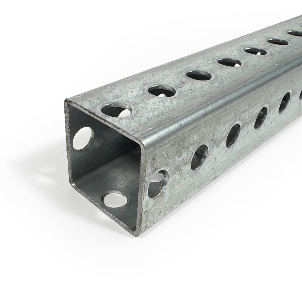 POST60M 60 inch Steel Perforated Square Sign Post