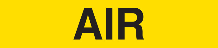 PMR1010F AIR Black on Yellow Pipe Marker Adhesive Labels on a roll (2 in x 54 ft) 