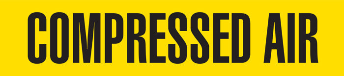 PM1064-series COMPRESSED AIR Yellow/Black Printed Self- Adhesive Individual Pipe Identification Markers