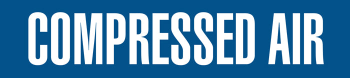 PM1066-series COMPRESSED AIR Blue/White Printed Self- Adhesive Individual Pipe Identification Markers