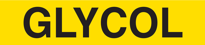 PMR1136F GLYCOL Black on Yellow Pipe Marker Adhesive Labels on a roll (2 in x 54 ft) 