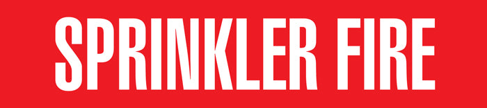 PM1287-series SPRINKLER FIRE Red/White Printed Self- Adhesive Individual Pipe Identification Markers