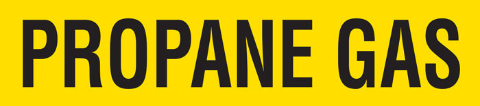 PMR1363F PROPANE GAS Black on Yellow Pipe Marker Adhesive Labels on a roll (2 in x 54 ft) 