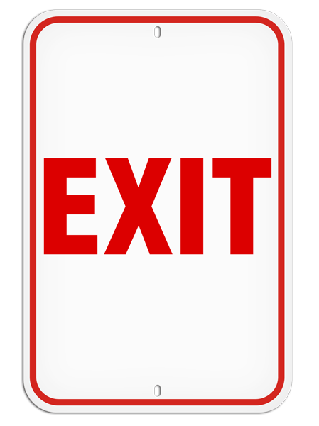 PSS1013R EXIT PrimeGuard® Aluminum Reflective Parking Sign (12 in x 18 in)