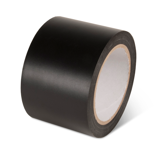 PST315 Black Warehouse Conformable Adhesive Floor Marking Tape (3 in x 108 ft)