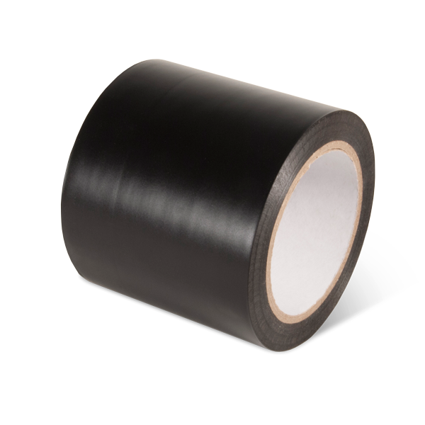 PST415 Black Warehouse Conformable Adhesive Floor Marking Tape (4 in x 108 ft)