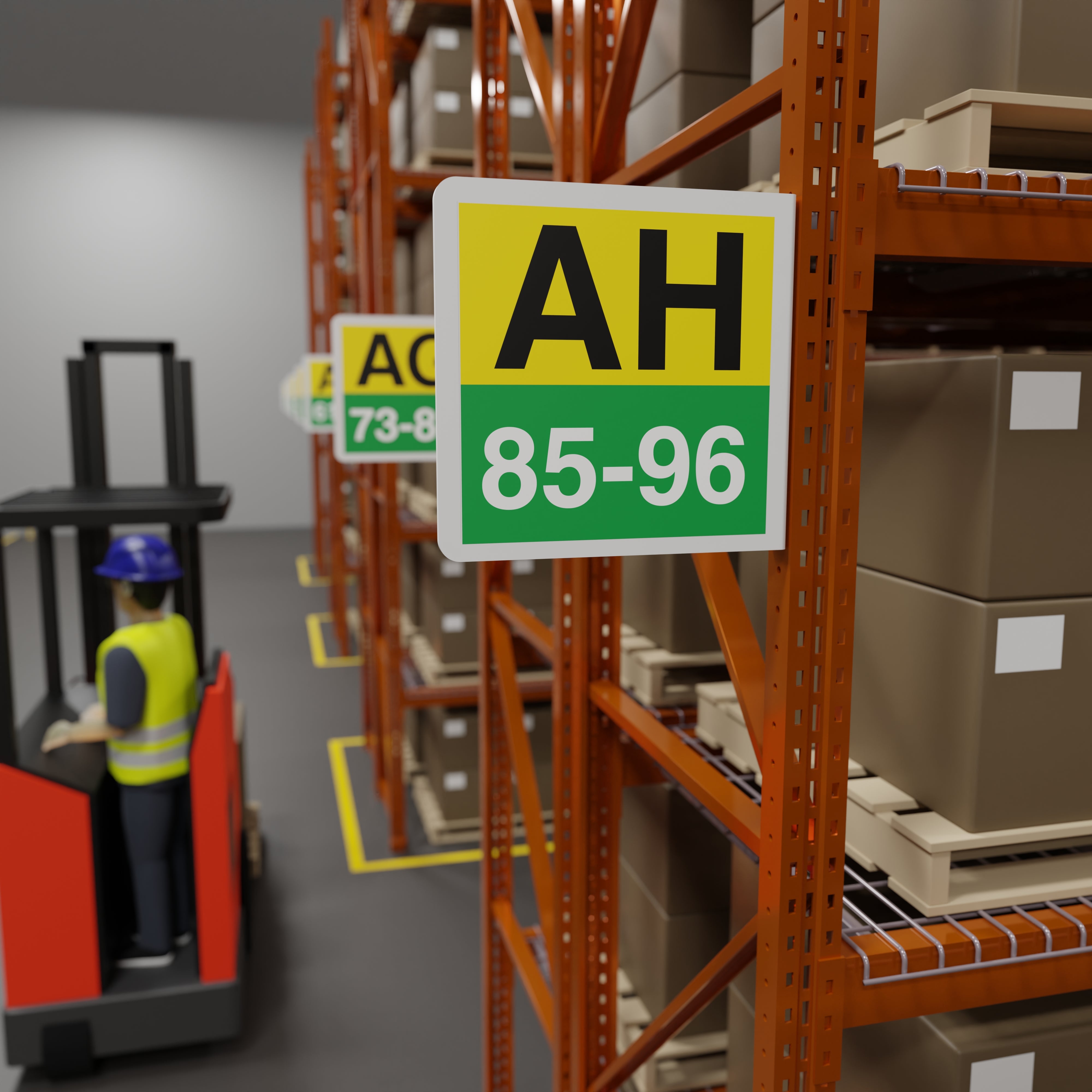 Facility Aisle Navigation & Safety Signage
