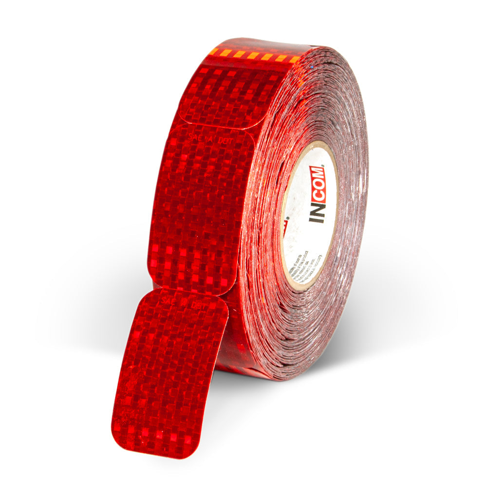 RR250RD RR2510RD roll Red SAE A DOT Die Cut Adhesive Reflex Reflectors (2 in x 3.5 in) 