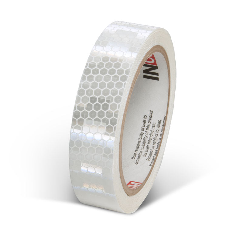 White  1 in x 30 ft Prismatic Solid Color Engineer Grade Reflective Adhesive Tape 