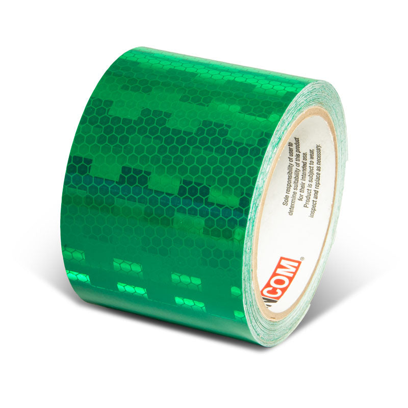 Green  3 in x 30 ft Prismatic Solid Color Engineer Grade Reflective Adhesive Tape 