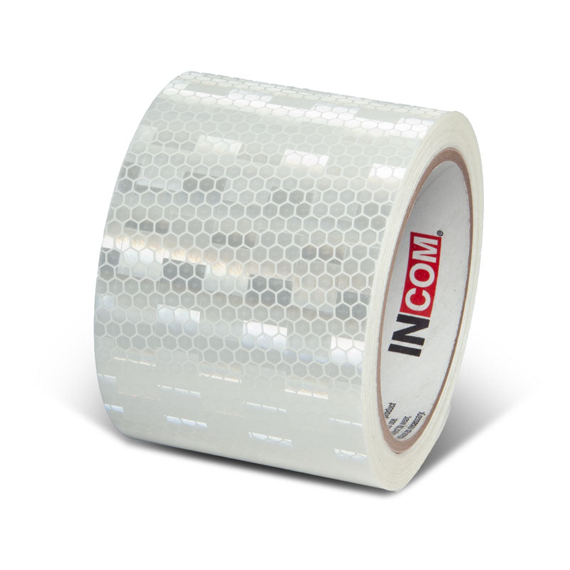 White  3 in x 30 ft Prismatic Solid Color Engineer Grade Reflective Adhesive Tape 