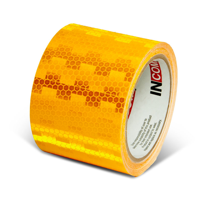 Yellow  3 in x 30 ft Prismatic Solid Color Engineer Grade Reflective Adhesive Tape 