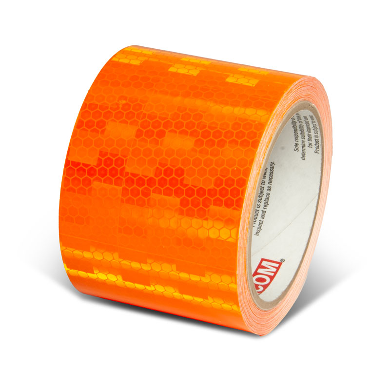 Orange  3 in x 30 ft Prismatic Solid Color Engineer Grade Reflective Adhesive Tape 