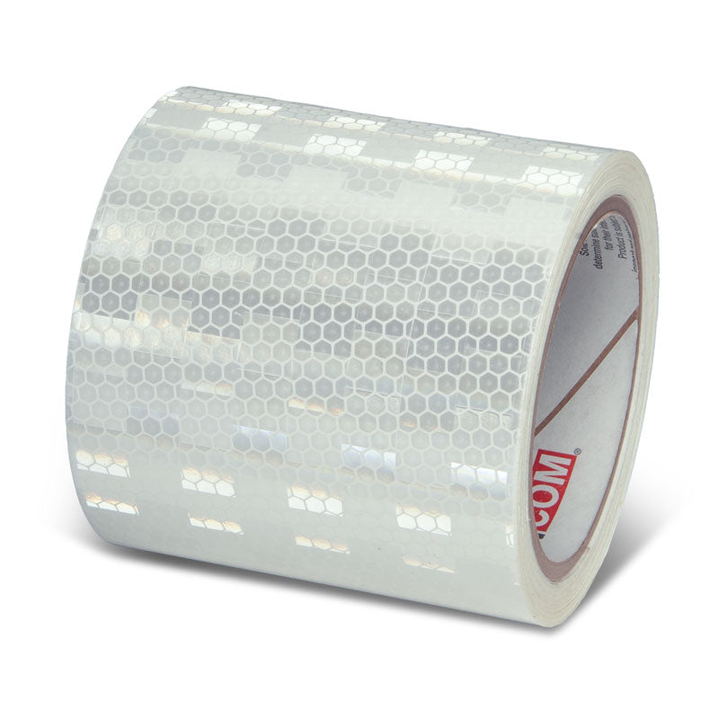 White  4 in x 30 ft Prismatic Solid Color Engineer Grade Reflective Adhesive Tape 