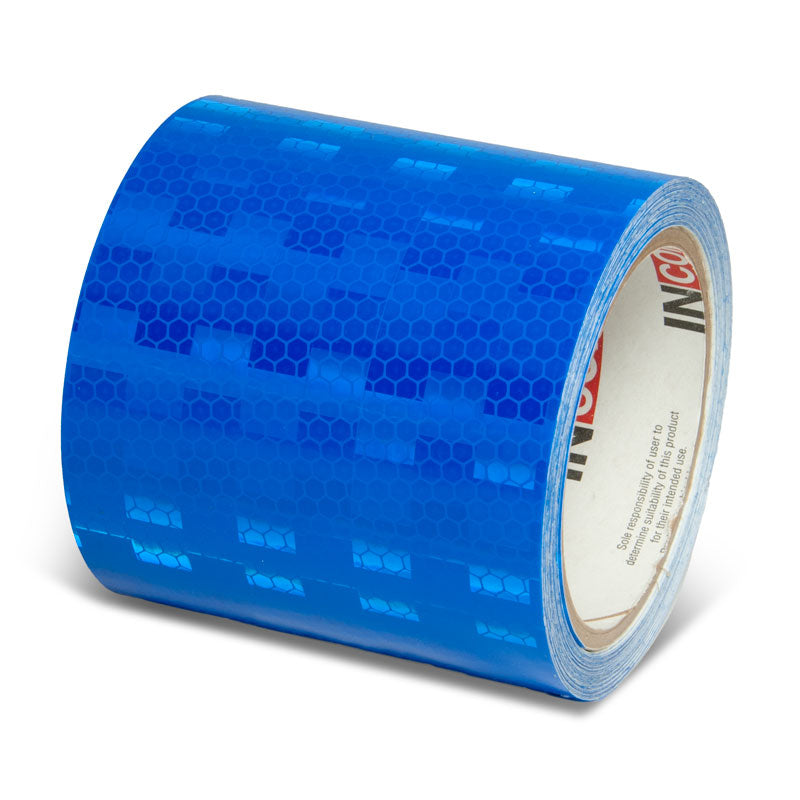 Blue  4 in x 30 ft Prismatic Solid Color Engineer Grade Reflective Adhesive Tape 