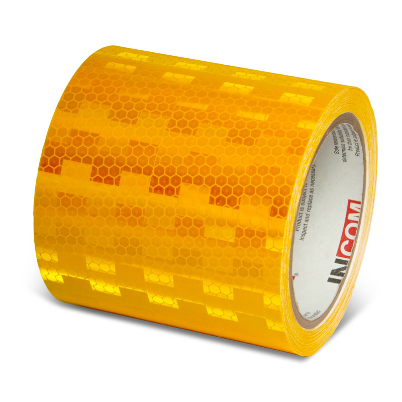 Yellow  4 in x 30 ft Prismatic Solid Color Engineer Grade Reflective Adhesive Tape 