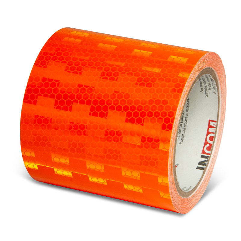 Orange  4 in x 30 ft Prismatic Solid Color Engineer Grade Reflective Adhesive Tape 