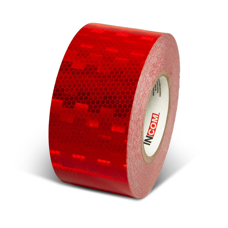 Red  3 in x 150 ft Prismatic Solid Color Engineer Grade Reflective Adhesive Tape 