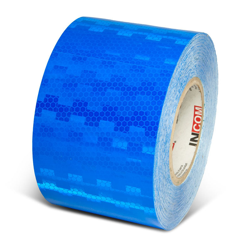Blue  4 in x 150 ft Prismatic Solid Color Engineer Grade Reflective Adhesive Tape 