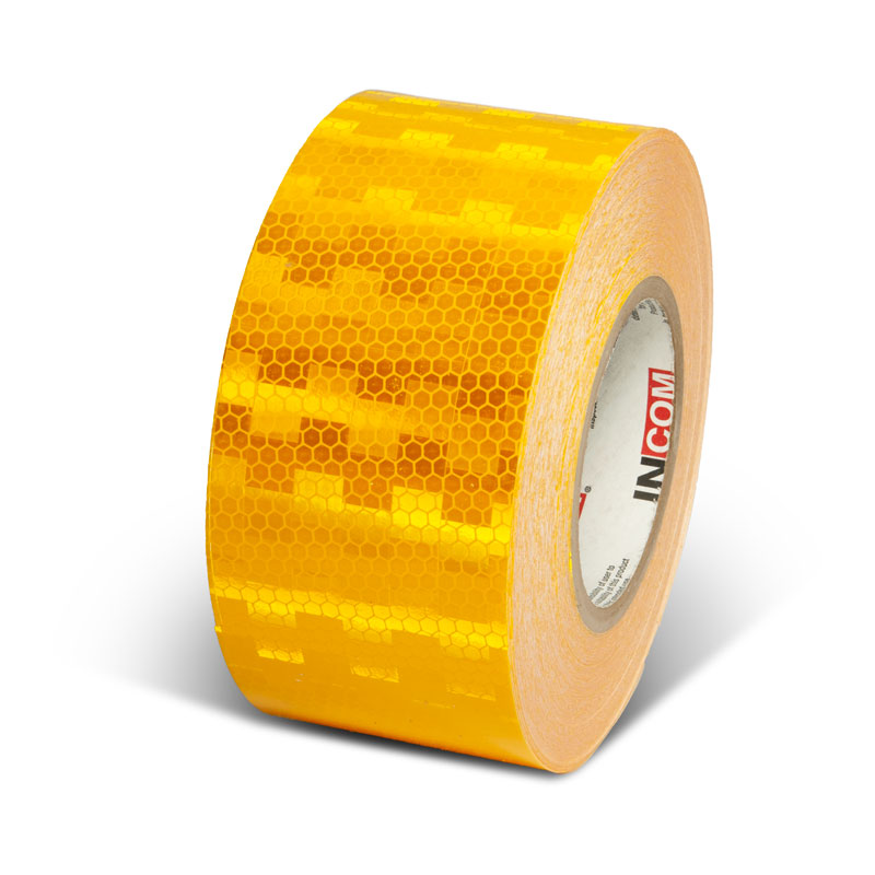 Yellow  3 in x 150 ft Prismatic Solid Color Engineer Grade Reflective Adhesive Tape 