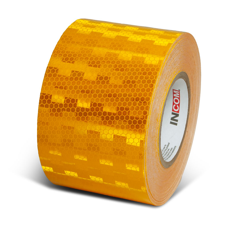 Yellow  4 in x 150 ft Prismatic Solid Color Engineer Grade Reflective Adhesive Tape 