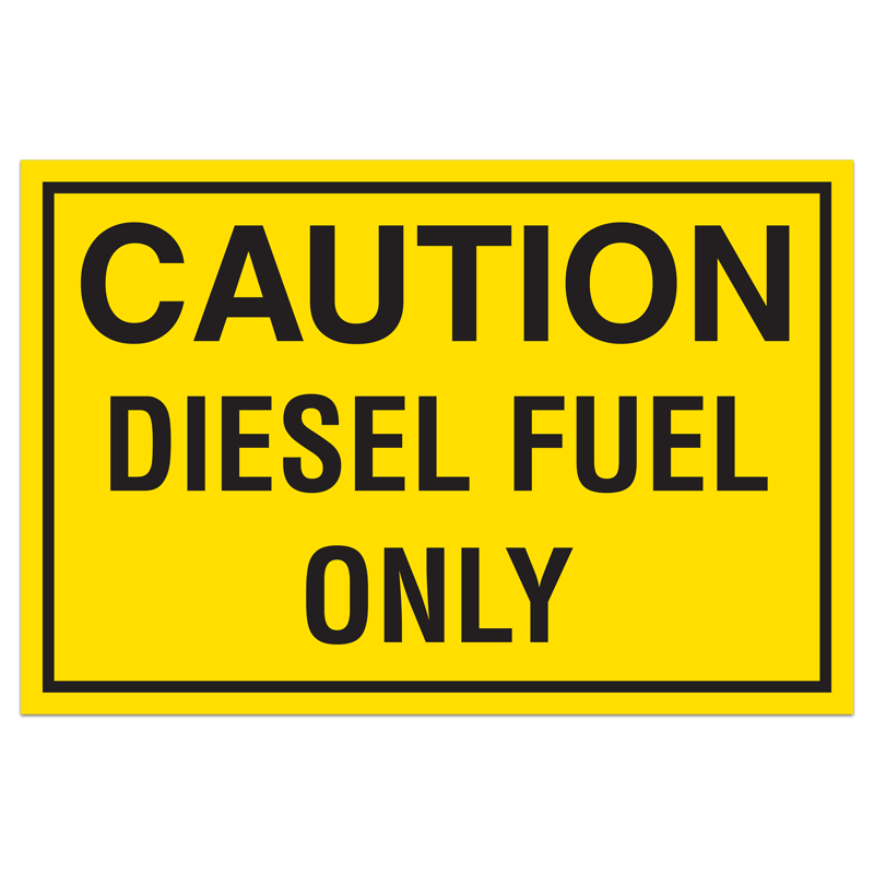 SG5171VL CAUTION DIESEL FUEL ONLY PrimeGuard® Safety Decal