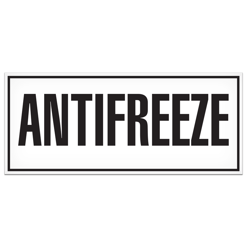 SB7016BL ANTIFREEZE PrimeGuard® Adhesive VynMark™ Safety Decal (3 in x 7 in)