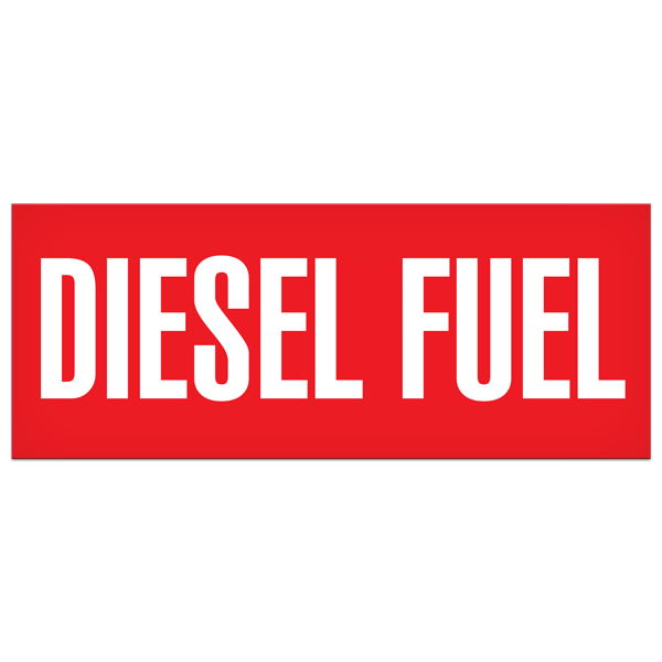 SB7019VL DIESEL FUEL PrimeGuard® Adhesive VynMark™ Safety Decal (2 in x 5 in)