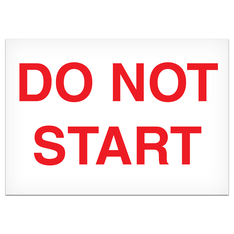 SB7030MV DO NOT START Magnetic PrimeGuard® Safety Sign (3.5 in x 5 in)