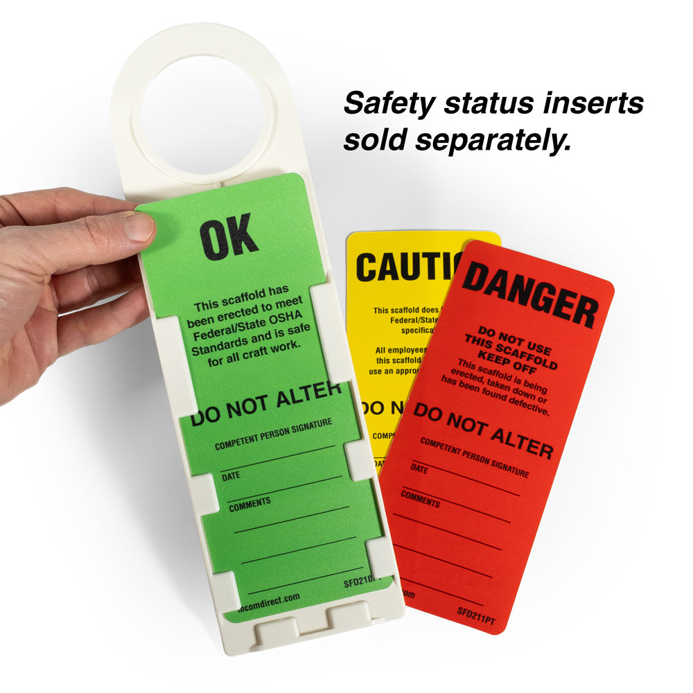 SFD110HLDWH White Scaffold Tag Holder