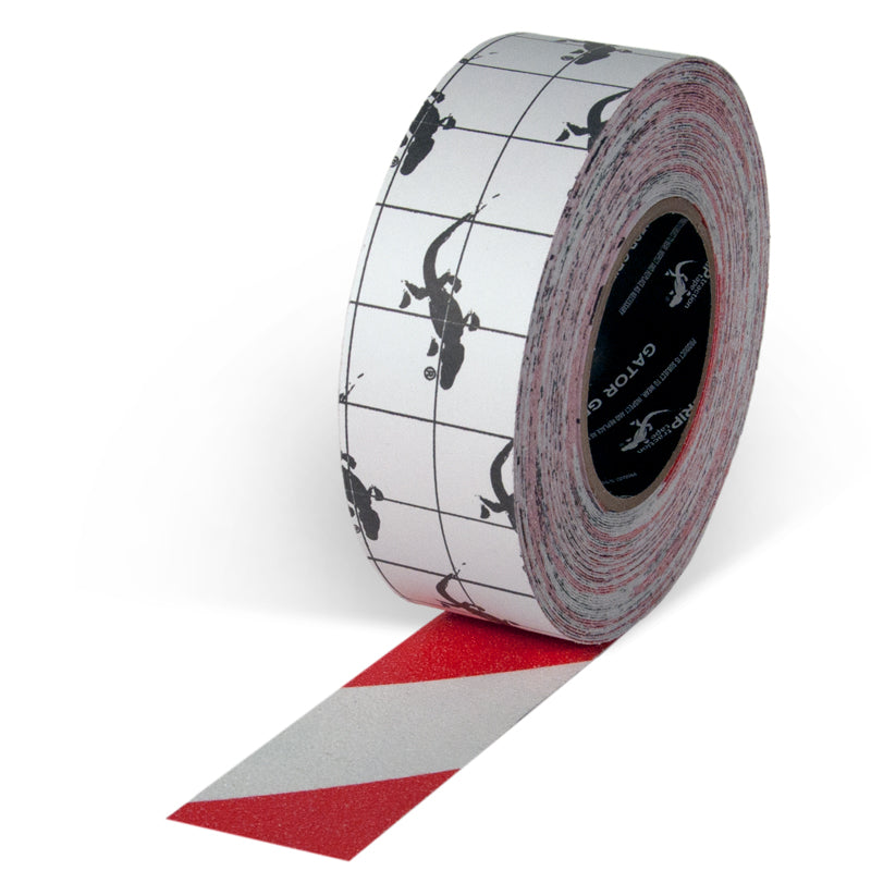 SG3804RW Gator Grip® Red/White Stripe Anti-Slip Grip Roll 60-grit Traction Tape (4 in x 60 ft)