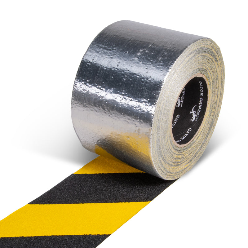 SG3904ALS Gator Grip® Conformable Foil Backed Yellow/Black Anti-Slip Grip Roll 46-grit Traction Tape (4 in x 60 ft)